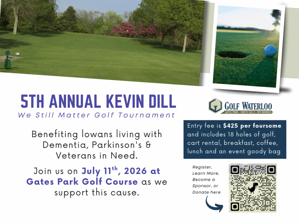 Golf course images with tournament name and details of tournament listed